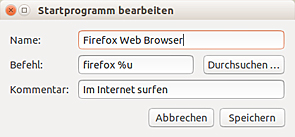 Ubuntu Firefox Startprogramme