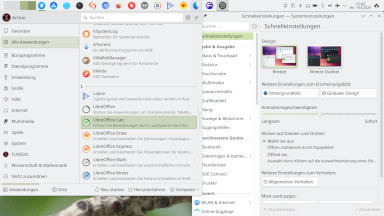Screenshot von individuellen KDE 6. Screenshot von individuellen KDE 6.