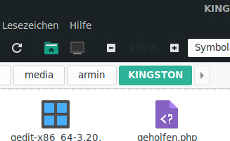 Manjaro Dateimanager Ausschnitt Manjaro Dateimanager Ausschnitt