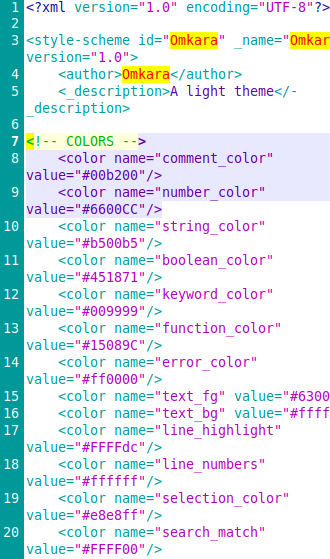 Omkara Farbschema auf Apple Hardware